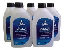 Kit 5 Água Desmineralizada Tirreno Pureza 100% Deionizada 1l