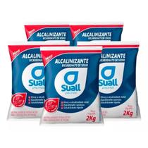 Kit 5 Alcalinizante Elevador De Alcalinidade Piscinas 2kg Kit 5 Alcalinizante Elevador De Alcalinidade Piscinas 2kg