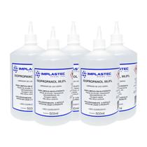 Kit 5 Álcool Isopropilico 500ml - 99,8% Isopropanol Limpeza Eletrônica, Placas e Circuitos - Implastec