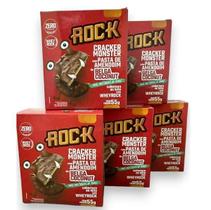 Kit 5 Alfajor Cracker Fit Whey Protein 55g - Rock Peanut