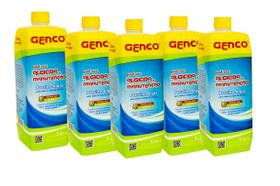 Kit 5 Algicidas De Manutenção Para Piscinas 1 Litro - Genco