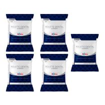 Kit 5 Algodão Rolete Dental Com 500 Unidades Odontológico