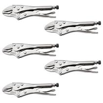 Kit 5 Alicate De Pressão 10 Tramontina Triangular Cor Inox