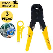Kit 5 Alicates Crimpador Desencapador de Fio Automático Cortador de Cabos de Rede 3 em 1 Kit 5 Alicates Crimpador Desencapador de Fio Automático Cortador de Cabos de Rede 3 em 1