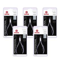 Kit 5 Alicates de Cutícula 722 Professional Aço Inox Mundial