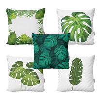 Kit 5 Almofadas Decorativas Floral Para Sofá Costela de Adão 40x40 - Novadecora