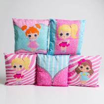 Kit 5 Almofadas Decorativas Infantil Bebê Menina Bailarina Princesa Kit 5 Almofadas Decorativas Infantil Bebê Menina Bailarina Princesa