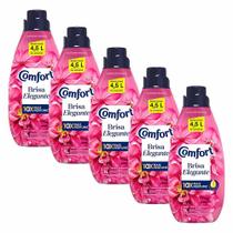 Kit 5 Amaciantes Concentrados Comfort Fibra Protect 1L cada