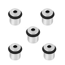 Kit 5 amortecedor de portas batente de borracha imab 0300 zamak avulso cromado (brilhante)