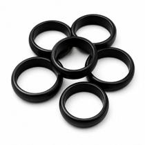 Kit 5 Anel Aliança De Coco Tucum Unissex Preto Fosco Casal Leve e Resistente Natural 16mm à 20mm Kit 5 Anel Aliança De Coco Tucum Unissex Preto Fosco Casal Leve e Resistente Natural 16mm à 20mm