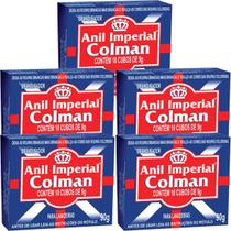 KIT 5 ANIL PEDRA IMPERIAL COLMAN 90g COM 10 CUBOS DE 9g CADA