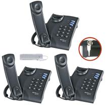 Kit 5 Aparelho Telefone Fio Chave Intelbras Pleno Intelbras