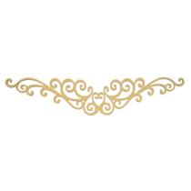 Kit 5 Aplique Decoração e Festas Modelo Arabesco 30cm Mdf Madeira