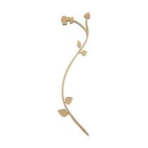 Kit 5 Aplique Flores Decorativas 6mm Mod 2 35x7,5 Mdf Madeira