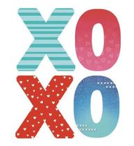 Kit 5 Aplique Papel Decoupage em Mdf Xoxo Apm3-292 3cm Litoarte