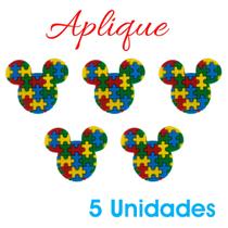 Kit 5 Apliques Laços E Tiaras Autismo Autista Infantil