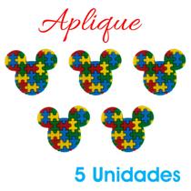 Kit 5 Apliques Laços E Tiaras Autismo Autista Infantil - Etiquetas Express