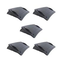 Kit 5 Apoios Pés NR17 Ergonomico Preto HomeOffice Escritório