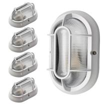 Kit 5 Arandela Externa Tartaruga Munich Alumínio Branco E27 IP44 Bivolt Germany Kit 5 Arandela Externa Tartaruga Munich Alumínio Branco E27 IP44 Bivolt Germany