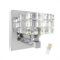 Kit 5 Arandela Interna Cristal Prata Base Espelhada Bet38 + Kit 5 Arandela Interna Cristal Prata Base Espelhada Bet38 +