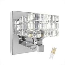 Kit 5 Arandela Interna Cristal Prata Base Espelhada Bet38 + Kit 5 Arandela Interna Cristal Prata Base Espelhada Bet38 +