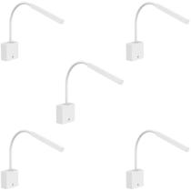 Kit 5 Arandela LED 3000k Touch Dimmer+USB Bivolt Interlight
