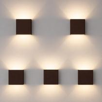Kit 5 Arandela Led Aura 4w 3000k Branco Quente 110v/220v Ip65 a prova d'água Cafe ALUT001900-5 Alut