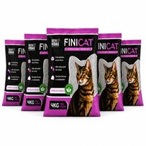 Kit 5 Areia Higienica Finicat 20kg Lavanda Natural Antiodor