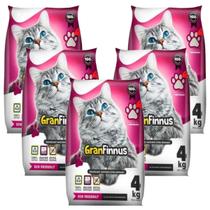 Kit 5 Areia Higienica Para Gatos Gran Finnus Total 20kg
