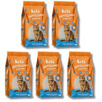 Kit 5 Areia Sanitária Premium Kets Gatissimo 4kg Para Gatos