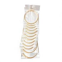 Kit 5 Argolas elegante Douradas médias brinco Bijuteria 7cm Kit 5 Argolas elegante Douradas médias brinco Bijuteria 7cm