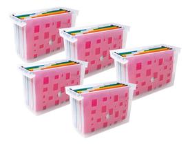 Kit 5 Arquivo Organização de Documentos Com 6 Pastas Suspensas Coloridas Kit 5 Arquivo Organização de Documentos Com 6 Pastas Suspensas Coloridas