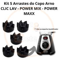 Kit 5 Arrastes para copo de liquidificador Arno Clic Lav - Powe Mix - Power Max