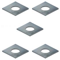Kit 5 arruela galv a fogo padrao quadrada 1/2