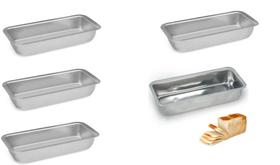 Kit 5 Assadeira Formas Pão Caseiro Bolo Inglês E Gelo N 2 Alumínio Polido Premium IF 35