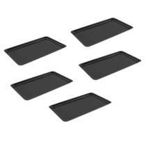 Kit 5 Assadeira Retangular Forno GN 52,5x32,0x 2,2 TEFLON ABC