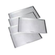 Kit 5 Assadeiras Lisa 53,5x32,5 Alumínio Imeca Forno Combina Kit 5 Assadeiras Lisa 53,5x32,5 Alumínio Imeca Forno Combina