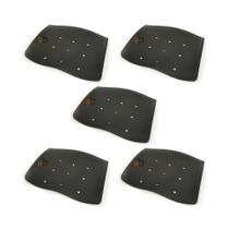 KIT 5 Assento em Plastico Preto Ergoplax Iso Polipropileno Fixo
