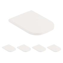 Kit 5 Assento Sanitário Soft Close Elite Branco Celite