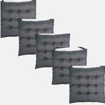 KIT 5 Assentos Almofadas Futon Cadeira Grande Cheia Decorativa Sofá Poltrona Cama Fita Para Amarrar 40x40cm - Acácia Decorações