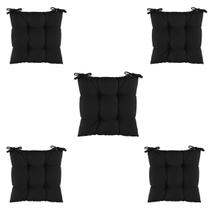 KIT 5 Assentos Almofadas Futon Cadeira Grande Cheia Decorativa Sofá Poltrona Cama Fita Para Amarrar 40x40cm