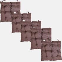 KIT 5 Assentos Almofadas Futon Cadeira Grande Cheia Decorativa Sofá Poltrona Cama Fita Para Amarrar 40x40cm KIT 5 Assentos Almofadas Futon Cadeira Grande Cheia Decorativa Sofá Poltrona Cama Fita Para Amarrar 40x40cm
