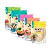 Kit 5 Aveia Sem Glúten Leve Croc: Flocos Grossos, Flocos