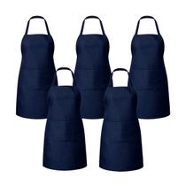 Kit 5 Avental Oxford Premium Cozinha Profissional Com Bolso -