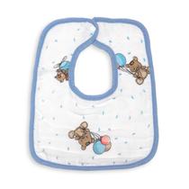 Kit 5 Babador de Fralda Para Bebê Urso Aviador Azul