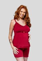 Kit 5 Baby Doll Amamentação WLS Modas Liso Romantic Feminino Básico Gestante