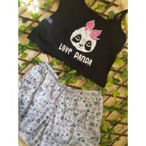 kit 5 Baby dool pijama feminino blogueira de ondinha crooped personagens short dool blogueirinha