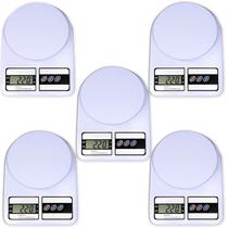 Kit 5 Balanças Precisão Digital 10Kg Display LCD Pesar Comida Restaurante Cozinha Açaiteria Kit 5 Balanças Precisão Digital 10Kg Display LCD Pesar Comida Restaurante Cozinha Açaiteria