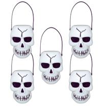 Kit 5 Baldes Caveira com Luz Colorida para Halloween Ideal para Doces e Decoração Kit 5 Baldes Caveira com Luz Colorida para Halloween Ideal para Doces e Decoração