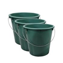 KIt 5 Baldes Plástico 10 Litros Alça Reforçada Limpeza